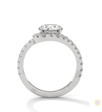 2.80 Ct. Split Shank Halo Lab Diamond Ring