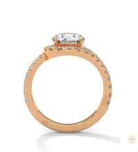 2.80 Ct. Split Shank Halo Lab Diamond Ring