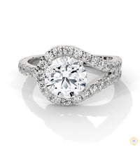 2.80 Ct. Split Shank Halo Lab Diamond Ring