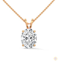 2.90 CT. Oval Lab Diamond Pendant Solitaire