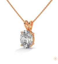 2.90 CT. Oval Lab Diamond Pendant Solitaire