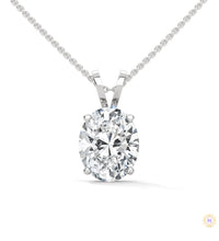 2.90 CT. Oval Lab Diamond Pendant Solitaire