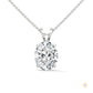 2.90 CT. Oval Lab Diamond Pendant Solitaire
