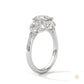 3 Ct. Oval Lab Diamond Ring – Three-Stone Pear Accents