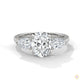 3 Ct. Oval Lab Diamond Ring – Three-Stone Pear Accents