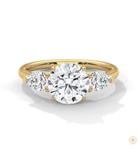 3 Ct. Three-Stone Lab Diamond Engagement Ring