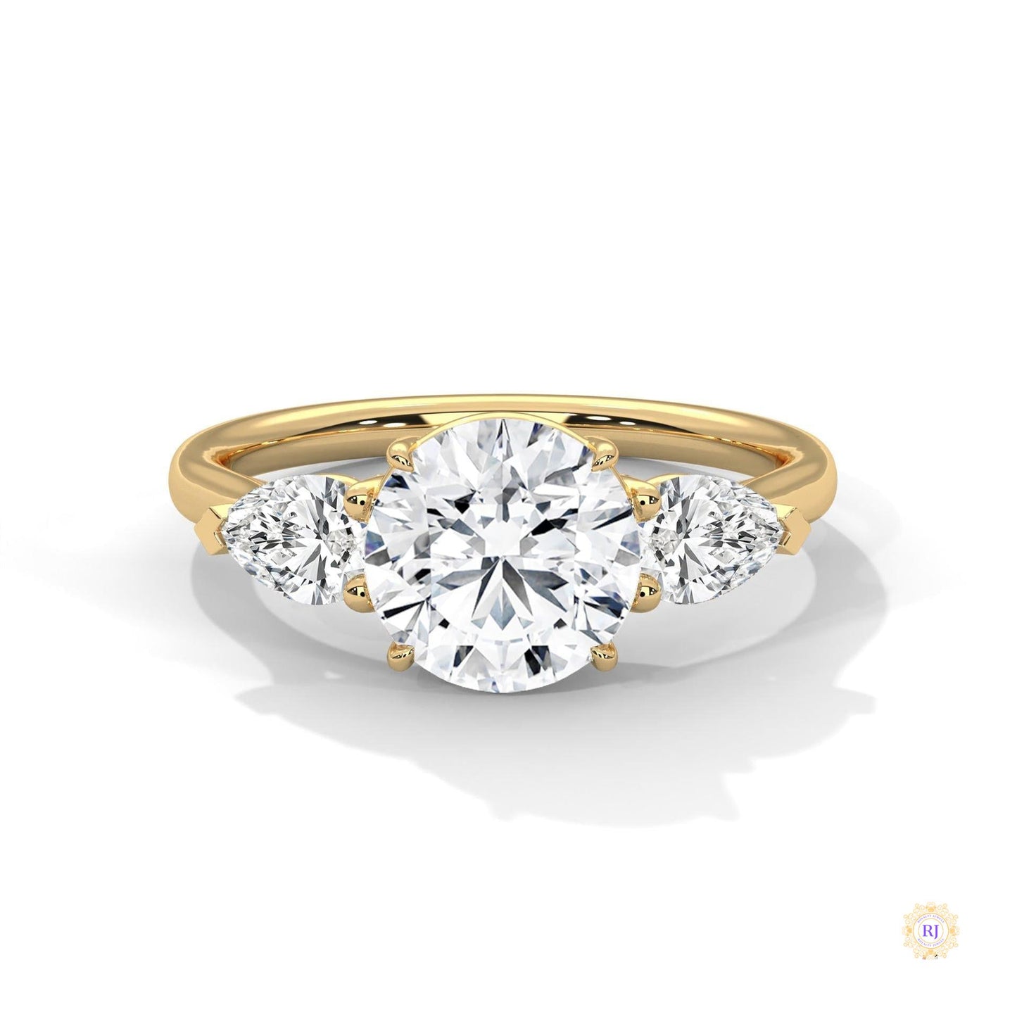 3 Ct. Three-Stone Lab Diamond Engagement Ring