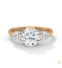 3 Ct. Three-Stone Lab Diamond Engagement Ring