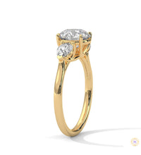 3 Ct. Three-Stone Lab Diamond Engagement Ring
