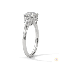3 Ct. Three-Stone Lab Diamond Engagement Ring