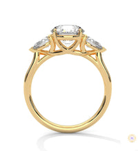 3 Ct. Three-Stone Lab Diamond Engagement Ring