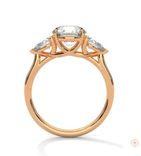 3 Ct. Three-Stone Lab Diamond Engagement Ring