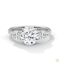 3 Ct. Three-Stone Lab Diamond Engagement Ring