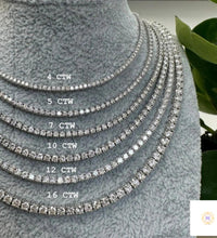 3-Prong graduated tennis necklace in 18 Inch