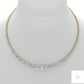 3-Prong graduated tennis necklace in 18 Inch