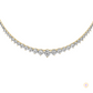 3-Prong graduated tennis necklace in 18 Inch