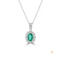 Oval 2 ct. Diamond Halo Pendant