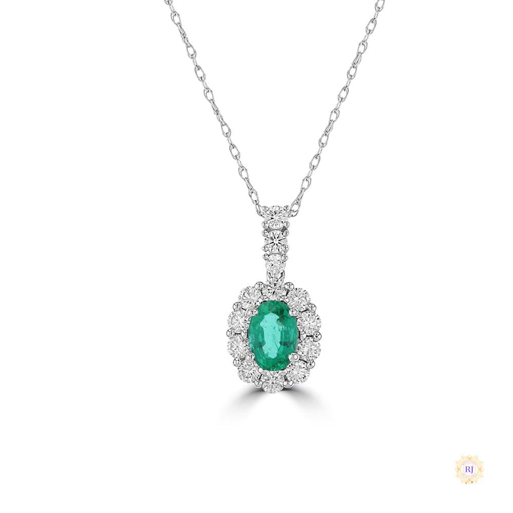 Oval 2 ct. Diamond Halo Pendant