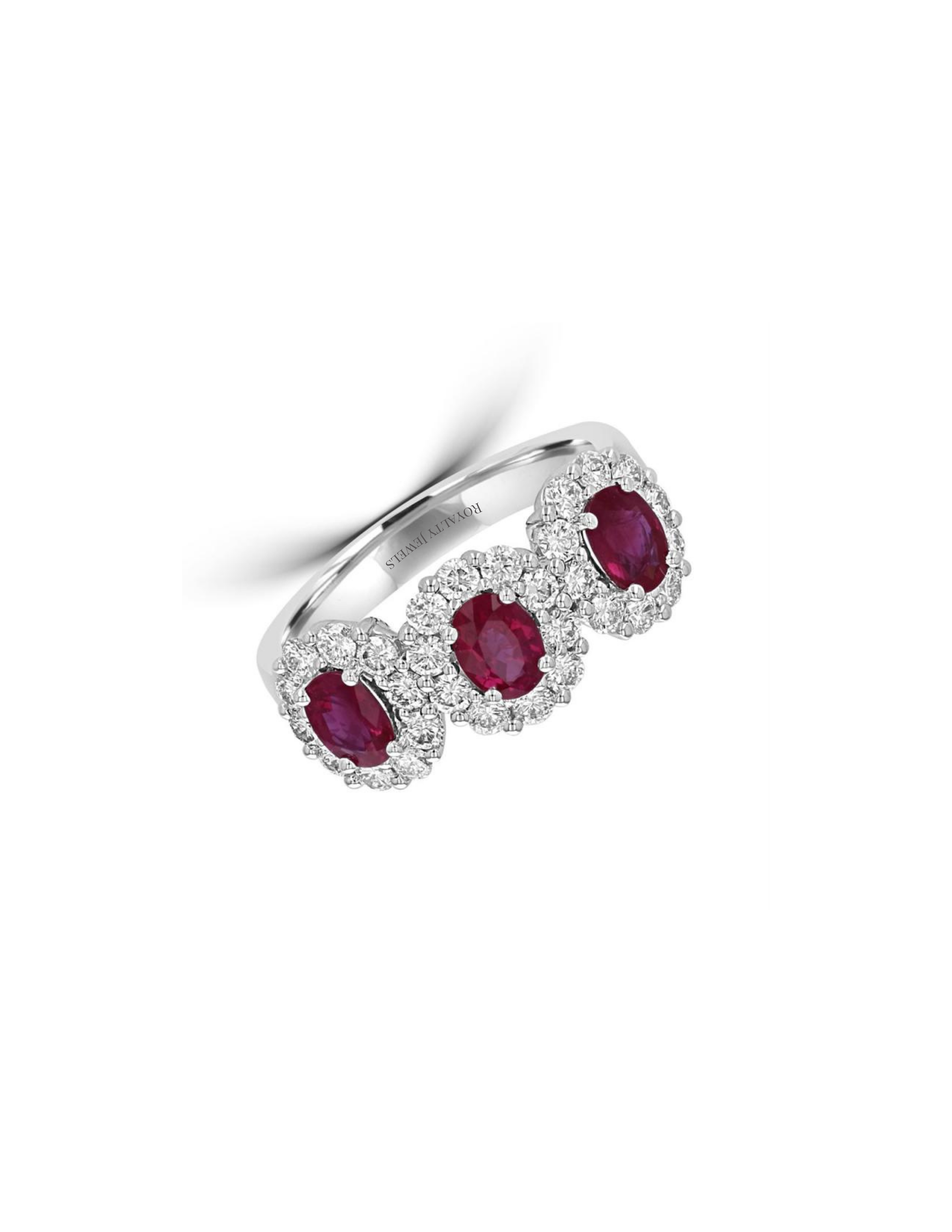 4ct  Oval Ruby Halo Ring in 14K Gold with Diamonds