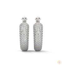 3.00 CT. Pavé Diamond Wide Hoop Earrings