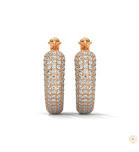 3.00 CT. Pavé Diamond Wide Hoop Earrings