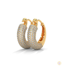 3.00 CT. Pavé Diamond Wide Hoop Earrings
