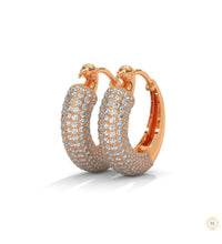 3.00 CT. Pavé Diamond Wide Hoop Earrings