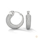 3.00 CT. Pavé Diamond Wide Hoop Earrings
