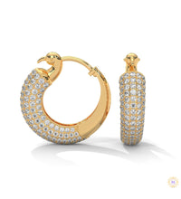 3.00 CT. Pavé Diamond Wide Hoop Earrings