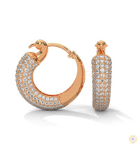 3.00 CT. Pavé Diamond Wide Hoop Earrings