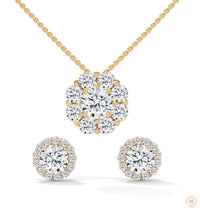 3.25 CT. Floral Cluster Diamond Earrings