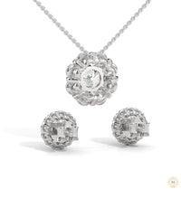 3.25 CT. Floral Cluster Diamond Earrings