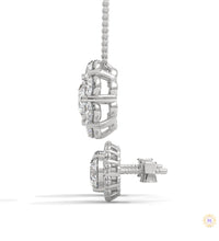 3.25 CT. Floral Cluster Diamond Earrings
