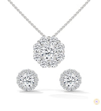 3.25 CT. Floral Cluster Diamond Earrings
