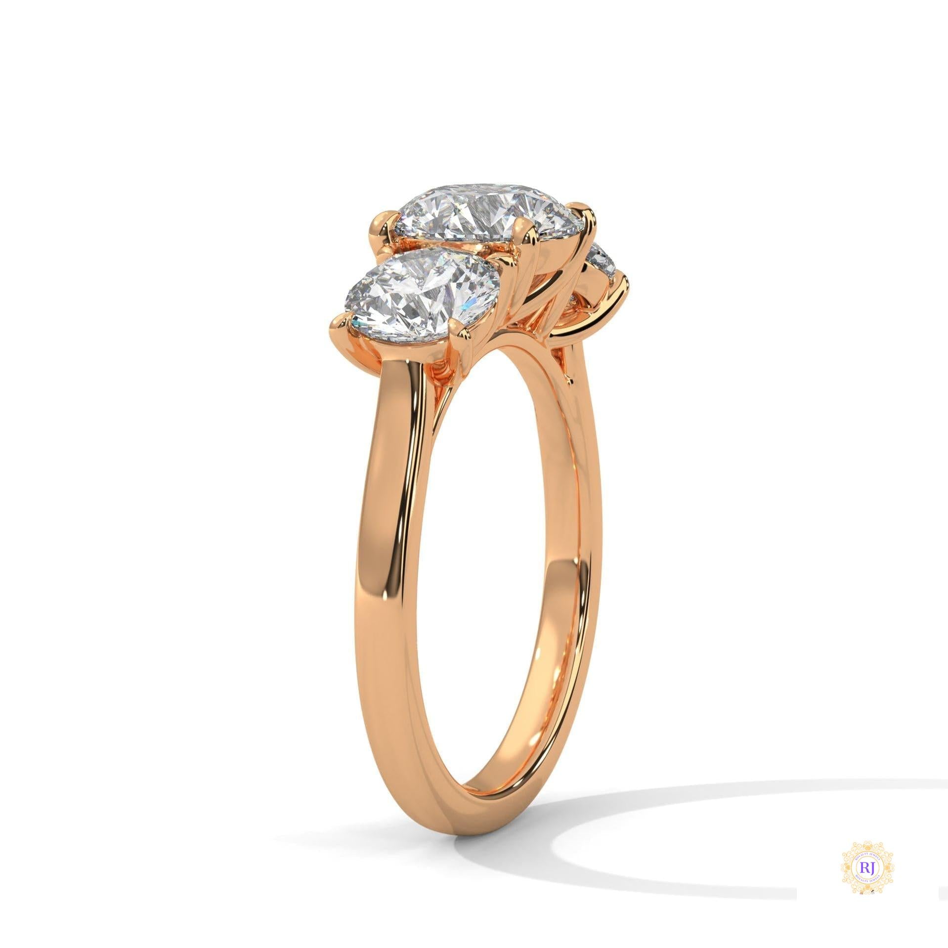 3.60 Ct. 3-Stone Lab Diamond Engagement Ring