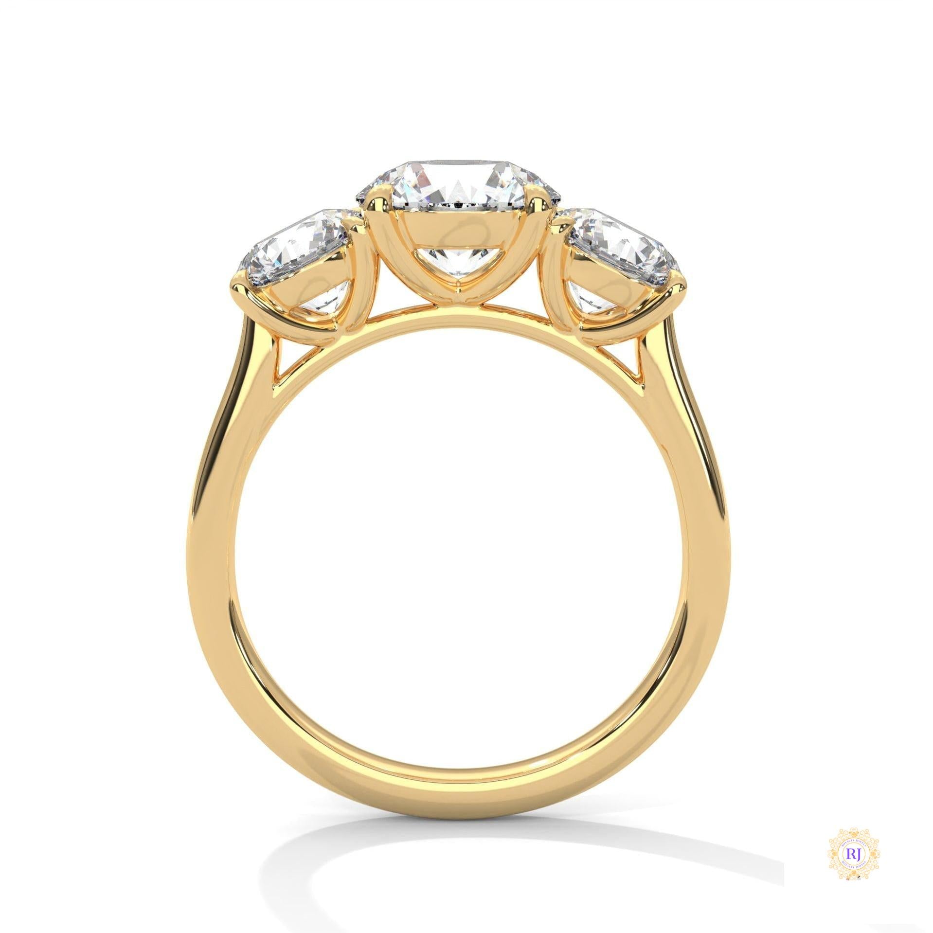 3.60 Ct. 3-Stone Lab Diamond Engagement Ring