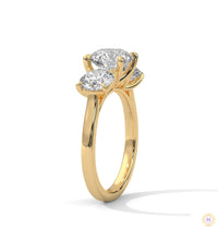 3.60 Ct. Three-Stone Lab Diamond Engagement Ring