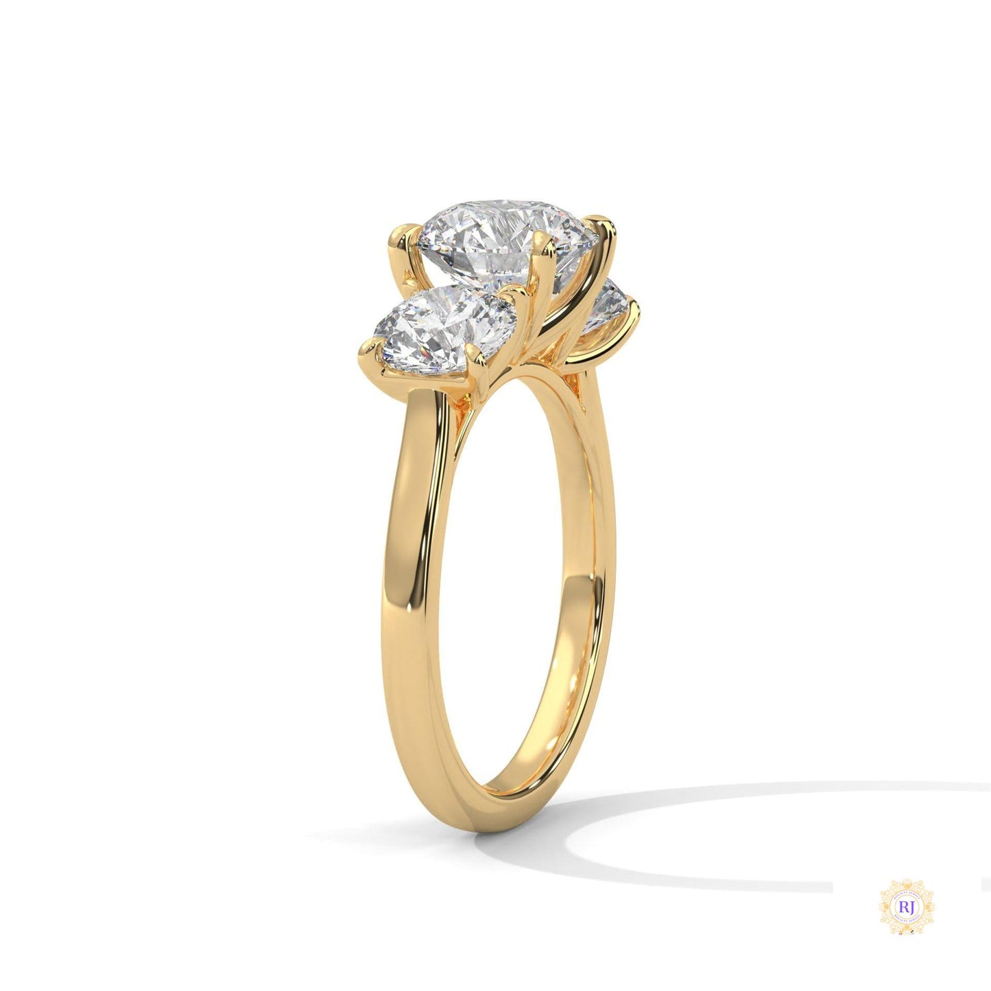 3.60 Ct. Three-Stone Lab Diamond Engagement Ring