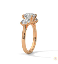3.60 Ct. Three-Stone Lab Diamond Engagement Ring