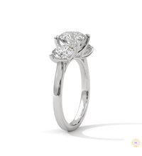 3.60 Ct. Three-Stone Lab Diamond Engagement Ring