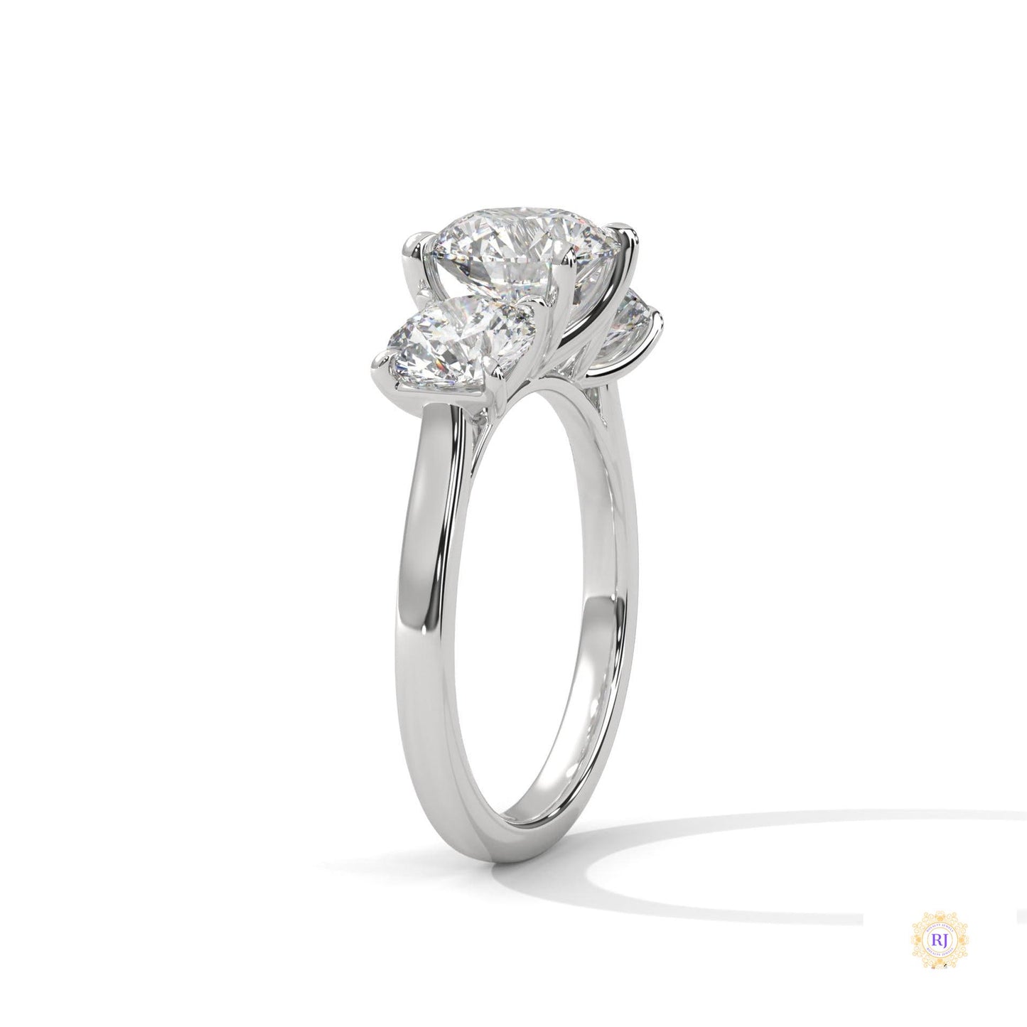 3.60 Ct. Three-Stone Lab Diamond Engagement Ring