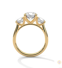 3.60 Ct. Three-Stone Lab Diamond Engagement Ring