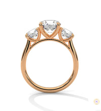 3.60 Ct. Three-Stone Lab Diamond Engagement Ring