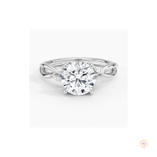 Twisted Band Lab Diamond Ring – Luxury Bridal Jewelry