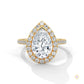 3.75 Ct. Pear Halo Lab Diamond Engagement Ring