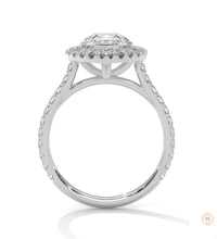 3.75 Ct. Pear Halo Lab Diamond Engagement Ring