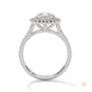 3.75 Ct. Pear Halo Lab Diamond Engagement Ring
