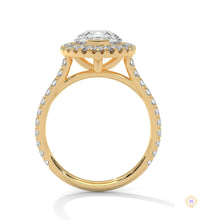 3.75 Ct. Pear Halo Lab Diamond Engagement Ring