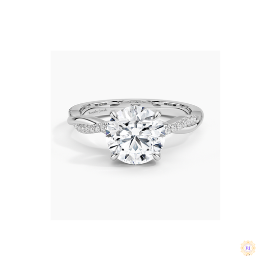 Infinity Twist Lab Diamond Engagement Ring