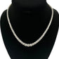 4-Prong graduated tennis necklace in 18 Inch